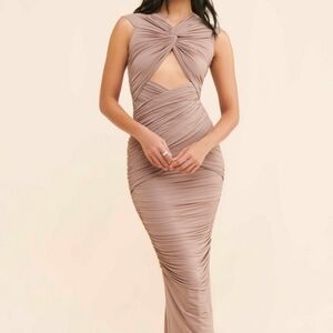 Ronny Kobo Ruched Formal Maxi Dress Size M. Wedding Guest Dress.